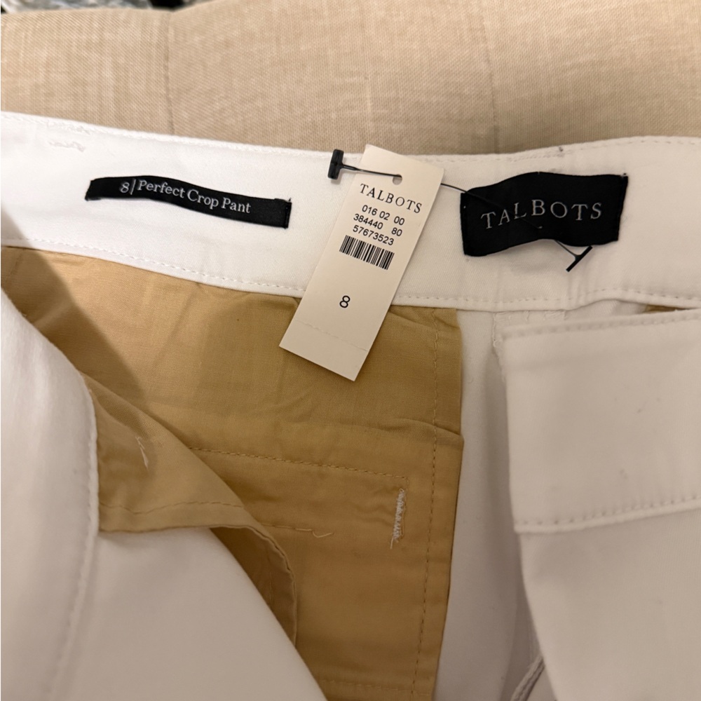 Talbots White Cropped Dress Pants - Picture 2 of 3